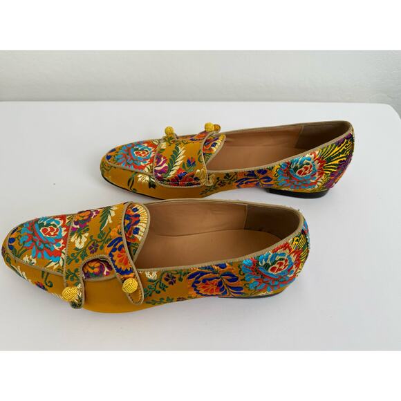 Mens size 10 Wedge Embroidery Flat Leisure Slip On Shoes main image 6